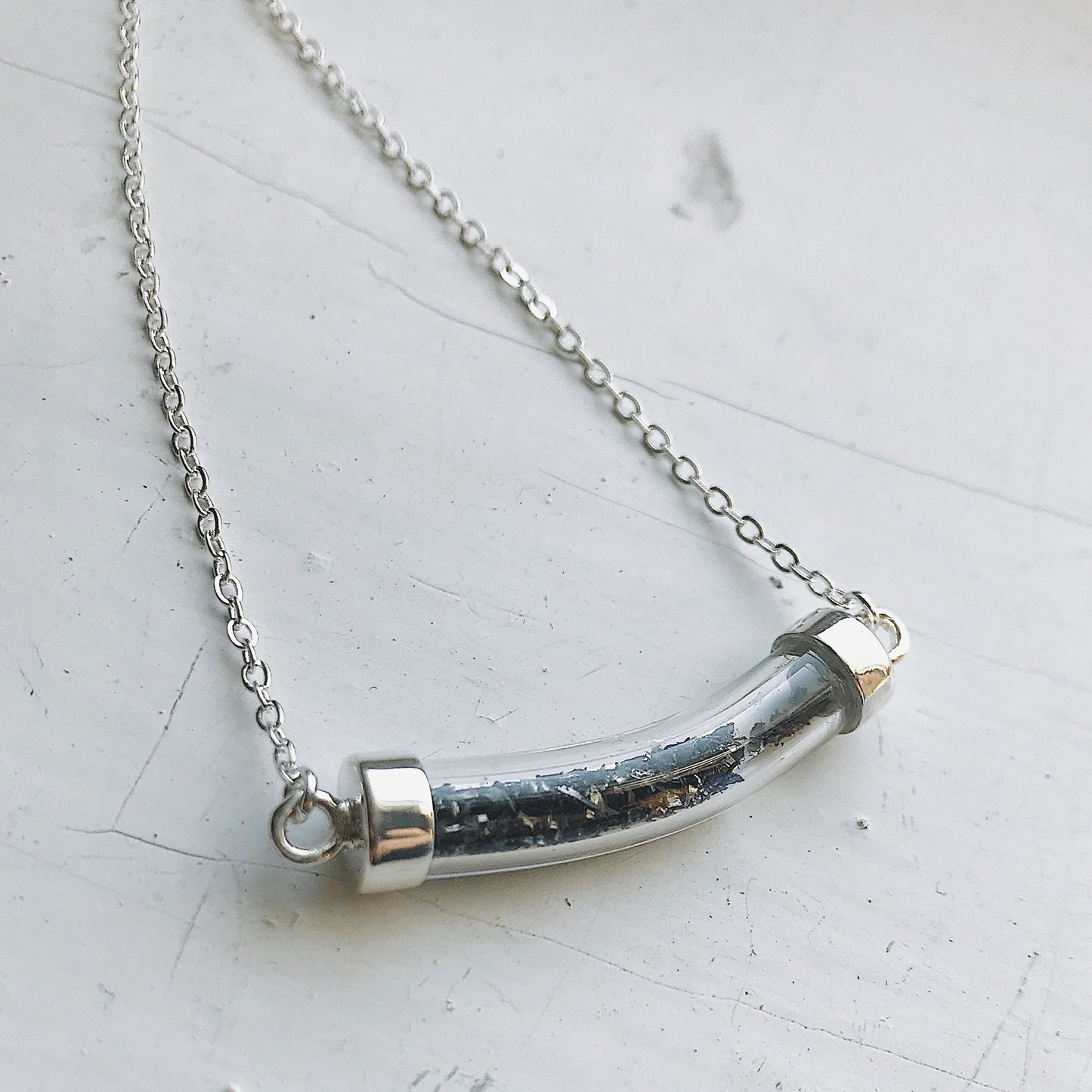Stardust Meteorite Vial Specimen Necklace